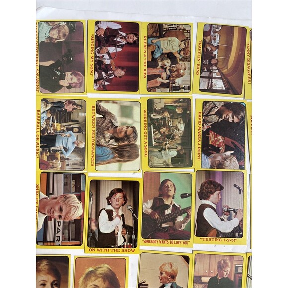 1970-71 Topps Partridge Family Trading Cards - Lot of 55 -Yellow - Puzzle Pieces - Picture 9 of 16
